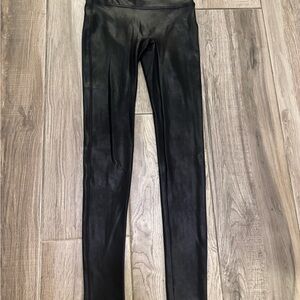 Spanx Black Faux Leather Leggings size small. Excellent condition